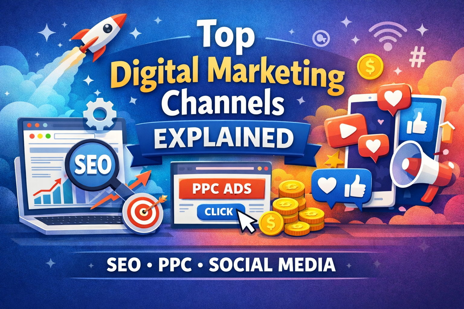 Top Digital Marketing Channels Explained (SEO, PPC, Social Media)
